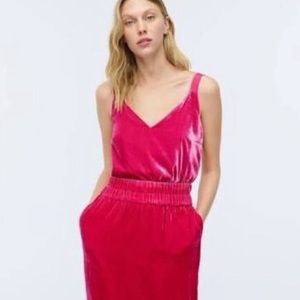 J. Crew Drapey Velvet Camisole Top - size Small